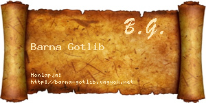 Barna Gotlib névjegykártya